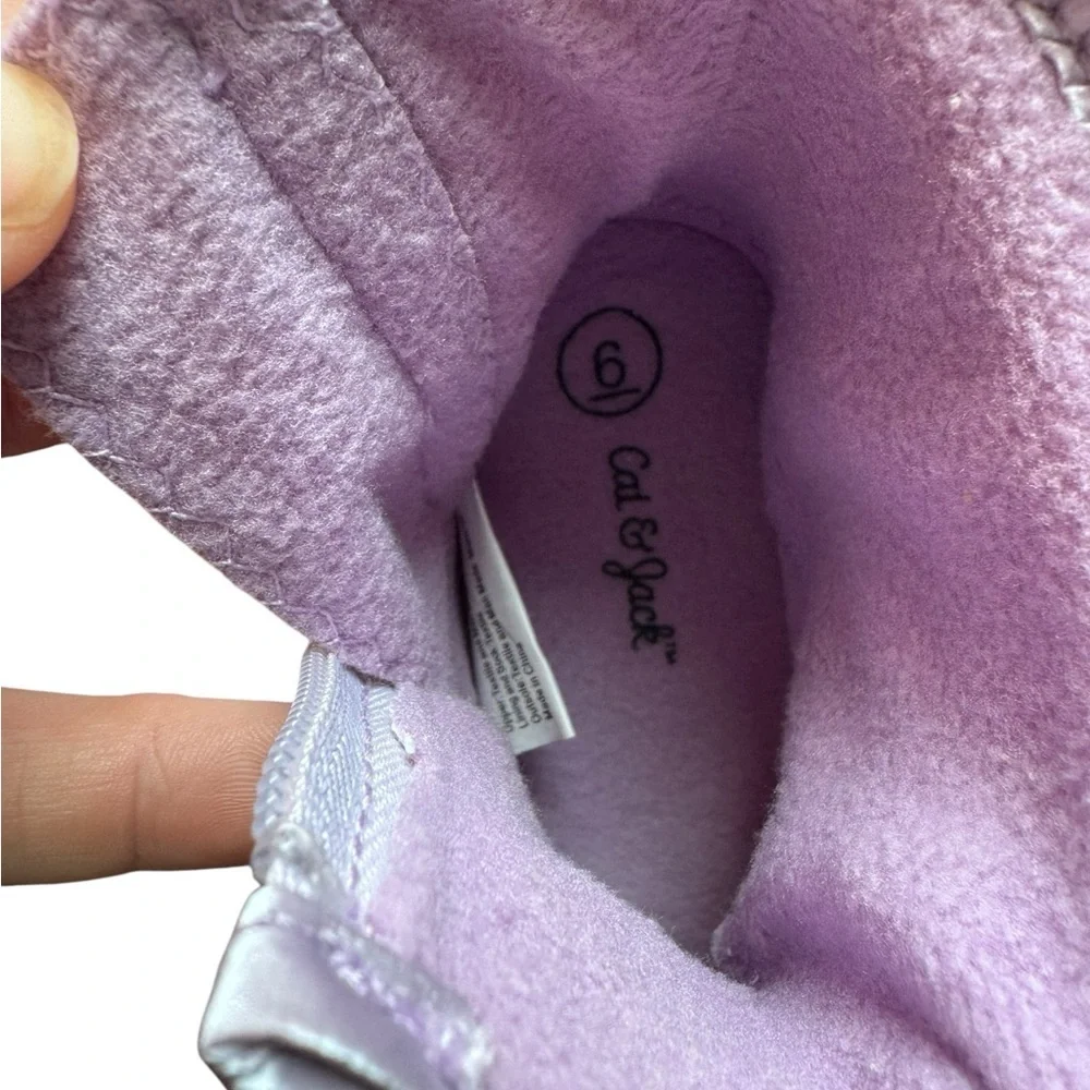 Cat & Jack Toddler Girl Winter Boots Purple Puffer Size 6